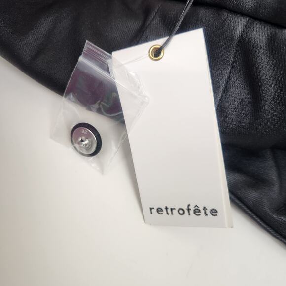 Retrofete Tally Pant in Black Faux Leather Size Medium NWT - Picture 8 of 11